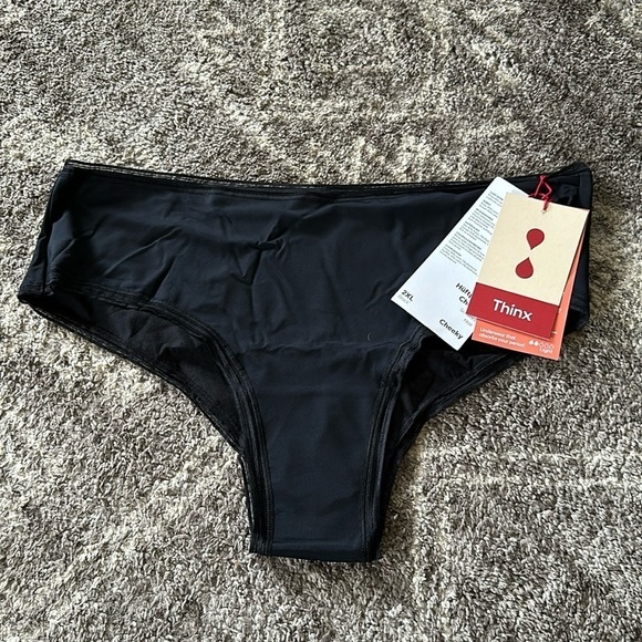 NWT Thinx Period Panties Cheeky 2XL Black Leakproof - Picture 1 of 3